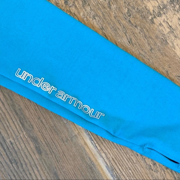 ⭐️LIKE NEW⭐️ UNDER ARMOUR Girls Coldgear in Teal Blue Size Youth Small - Picture 5 of 8